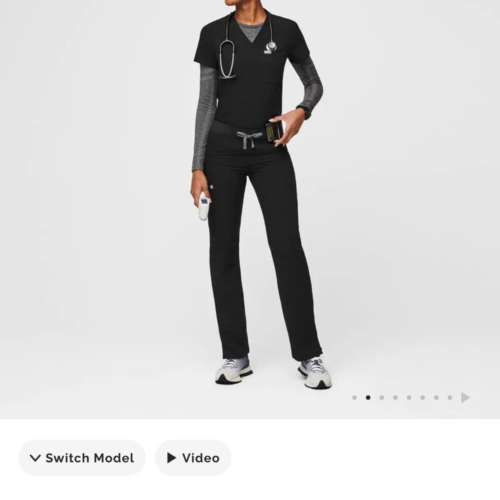Figs- TWO NWT Black Cade Scrub Pants